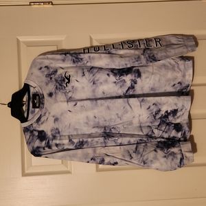 Mens Hollister long sleeve tye dyed look tshirt